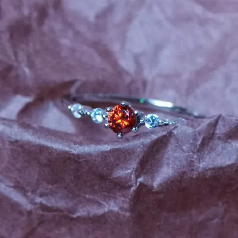 Elara - 18K Gold Garnet Stone Ring for Women