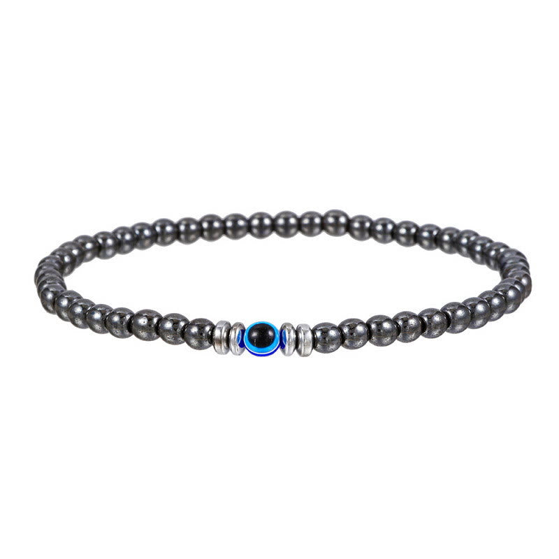 Thor - Men's 4mm Natural Stone Evil Eye Beaded Bracelet