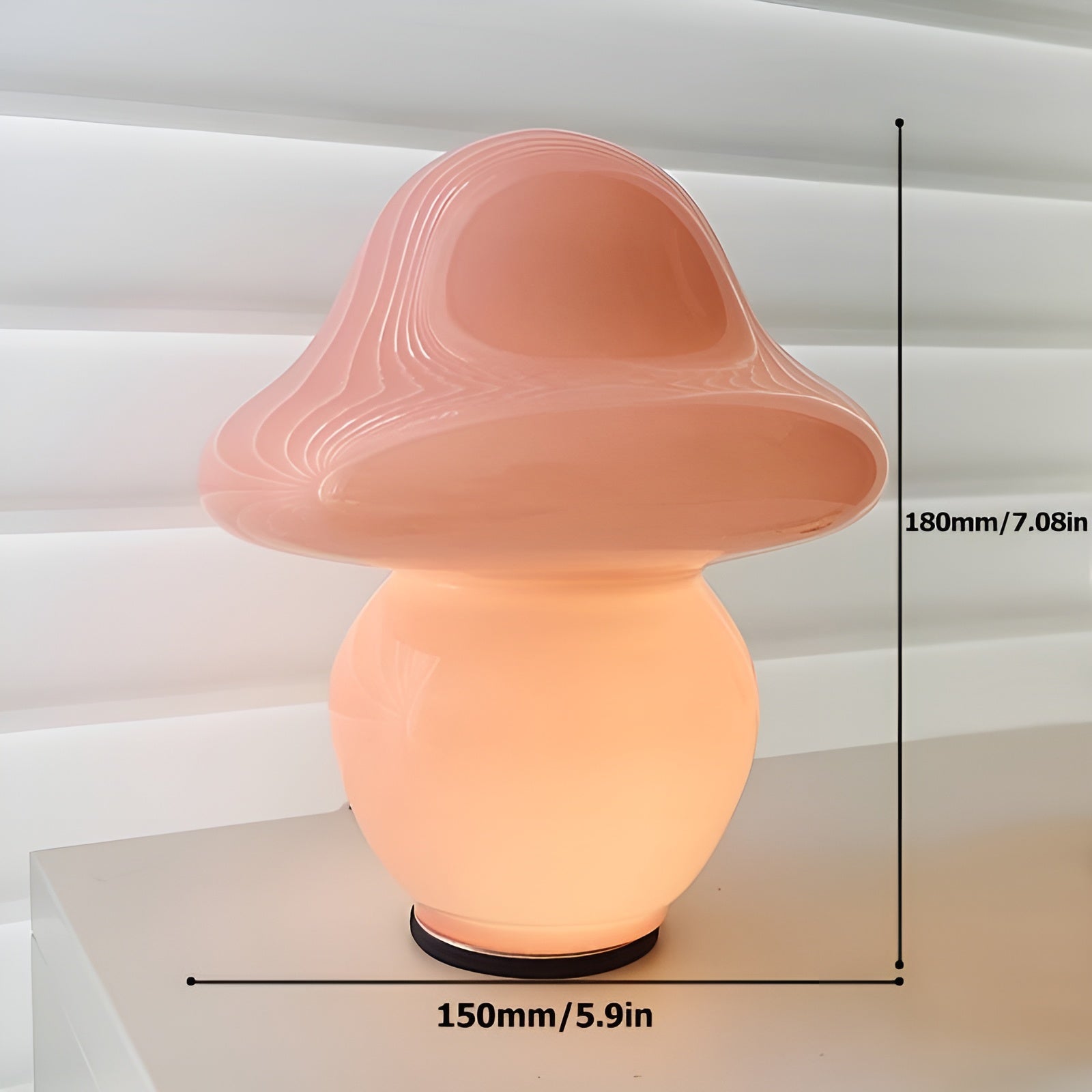 MushroomDream Glass Lamp - Decorative LED