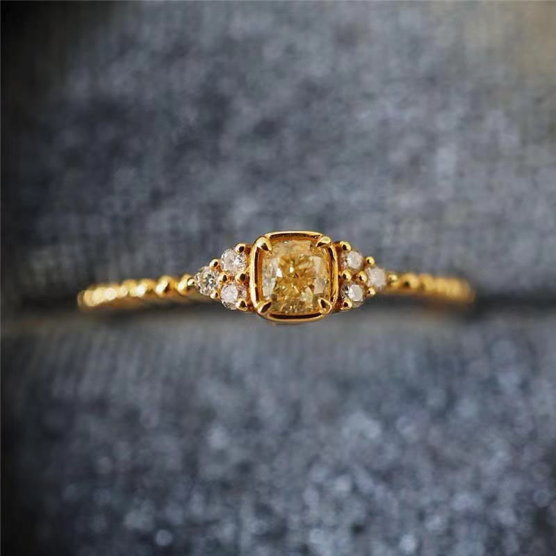 Alina - Natural Citrine Gemstone Ring for Women