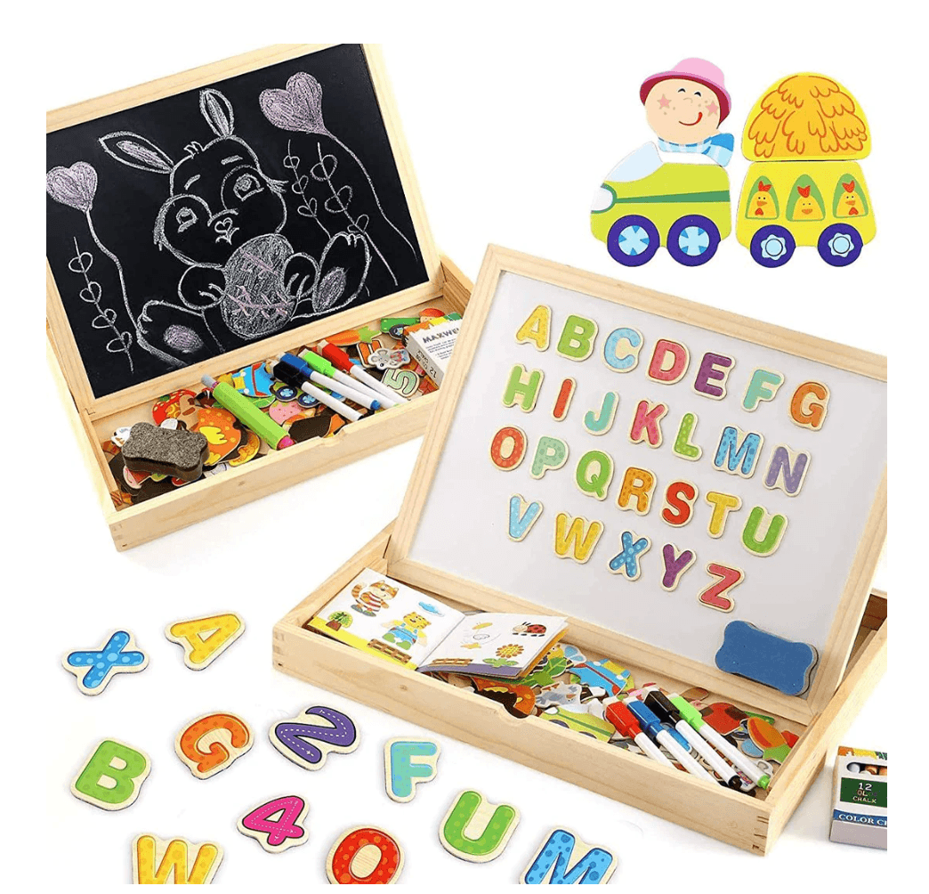 MagniWrite Board - Double-Sided Magnetic Drawing Board for Kids