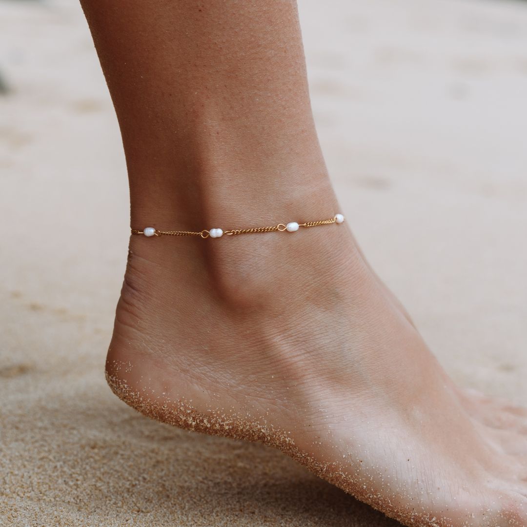 Mira - Freshwater Pearl Anklet for Women