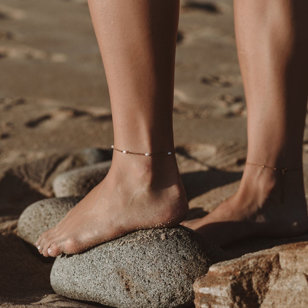 Mira - Freshwater Pearl Anklet for Women
