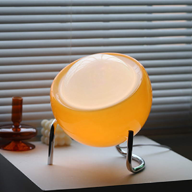 RetroGlow - Scandinavian Glass Table Lamp