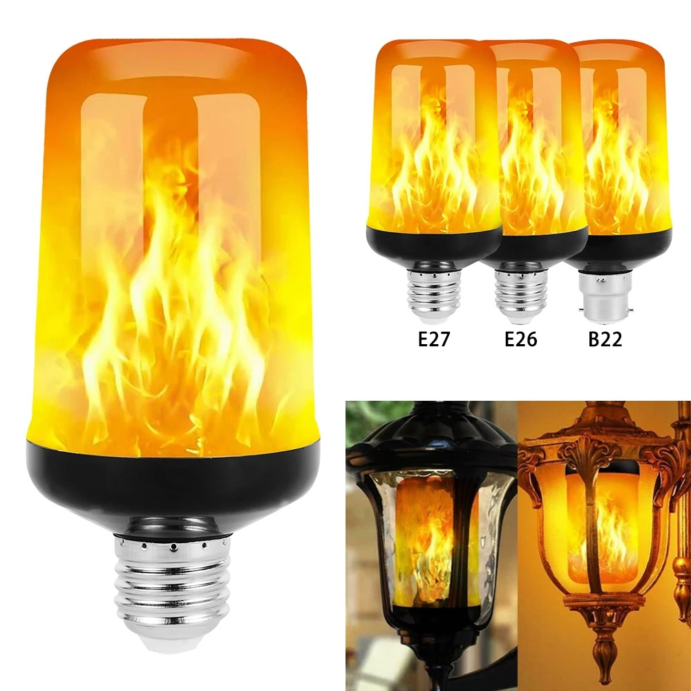 FlameGlow LED Party Lamp - 4 Flame Modes