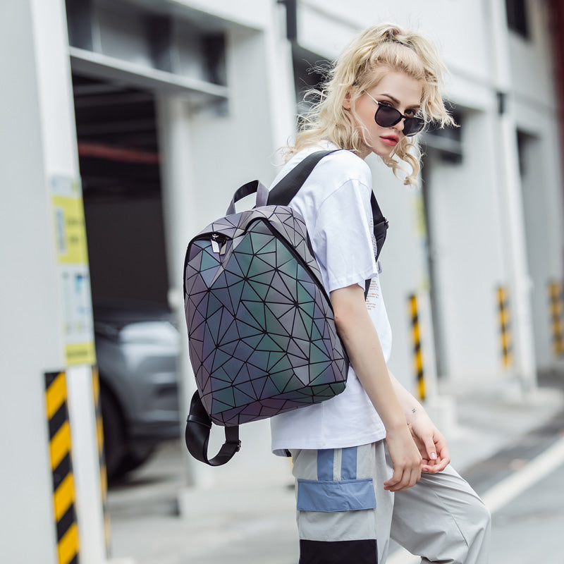 GinaGlow - Geometric Glowing Backpack