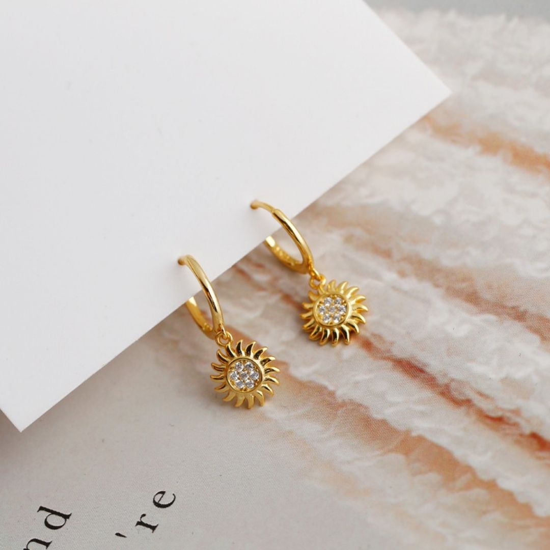 Elara - Elegant Sun Earrings for Women