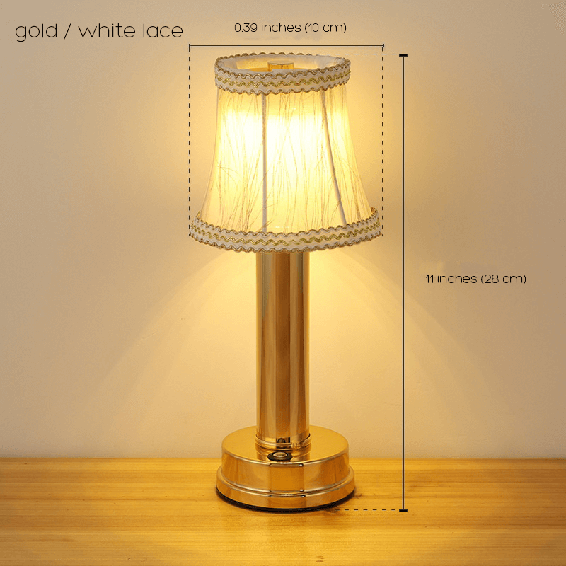 Cordless Dimmable Fabric Table Lamp - Elegant
