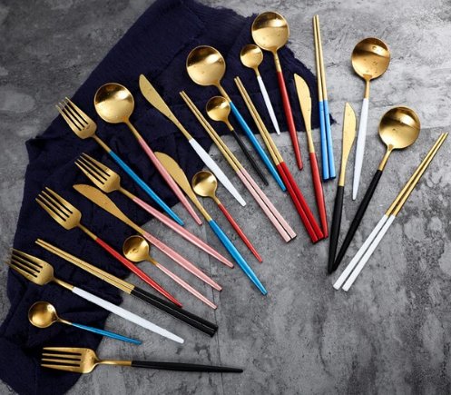 Gold & Silver 24-Piece Cutlery Set
