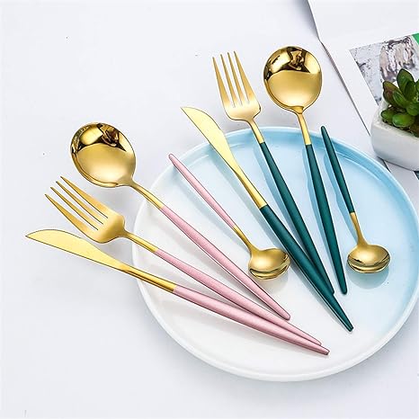 Gold & Silver 24-Piece Cutlery Set