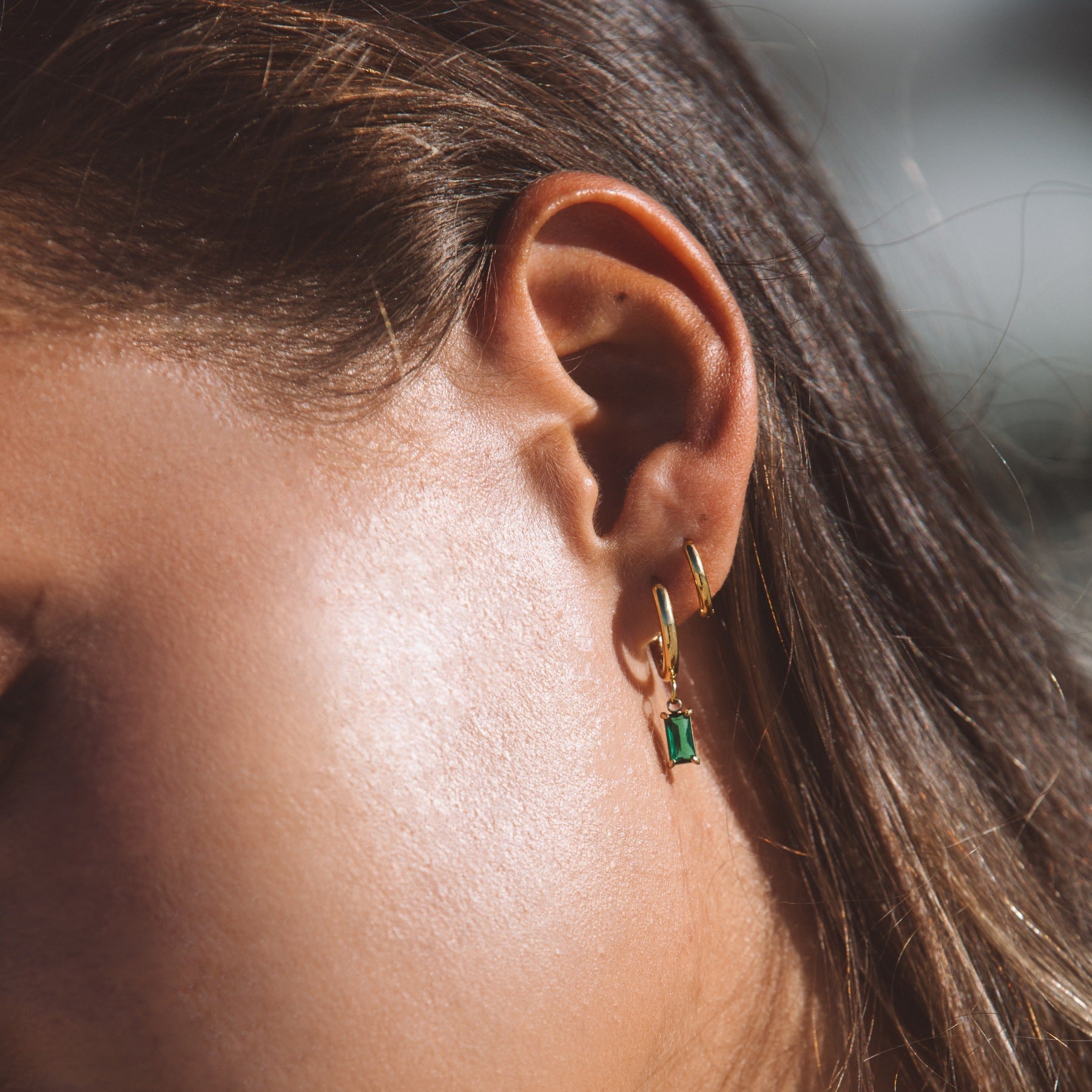 Liana - Sea Sparkle Earrings with Crystal Accents for Women