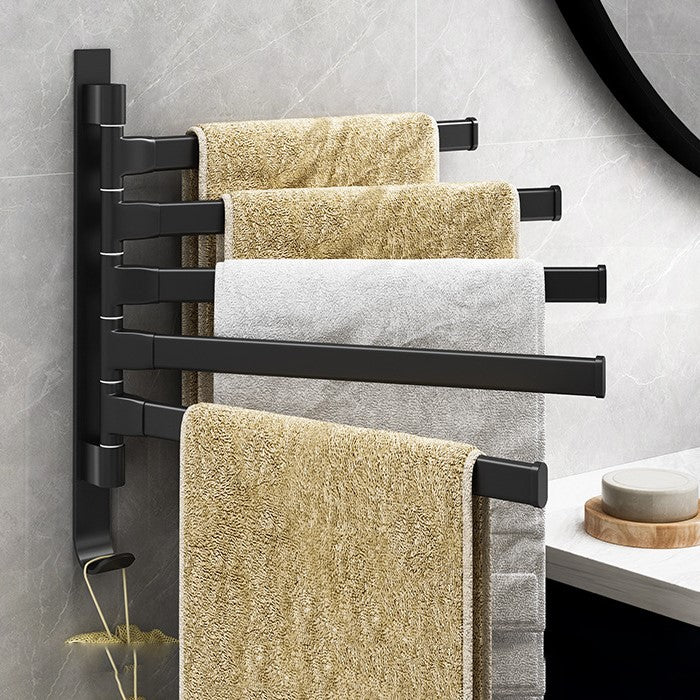 Towelix 5-Arm Towel Rack - Modern Black