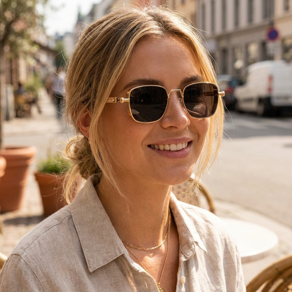 Square-Frame Sunglasses