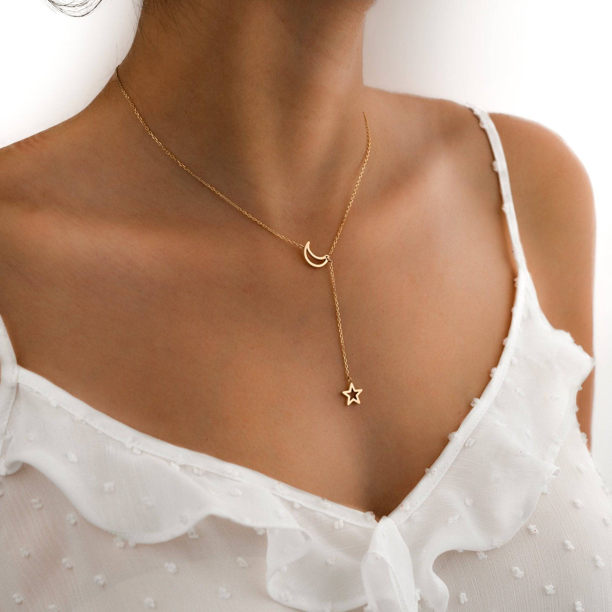 Nova Starlight Necklace — Moon & Star