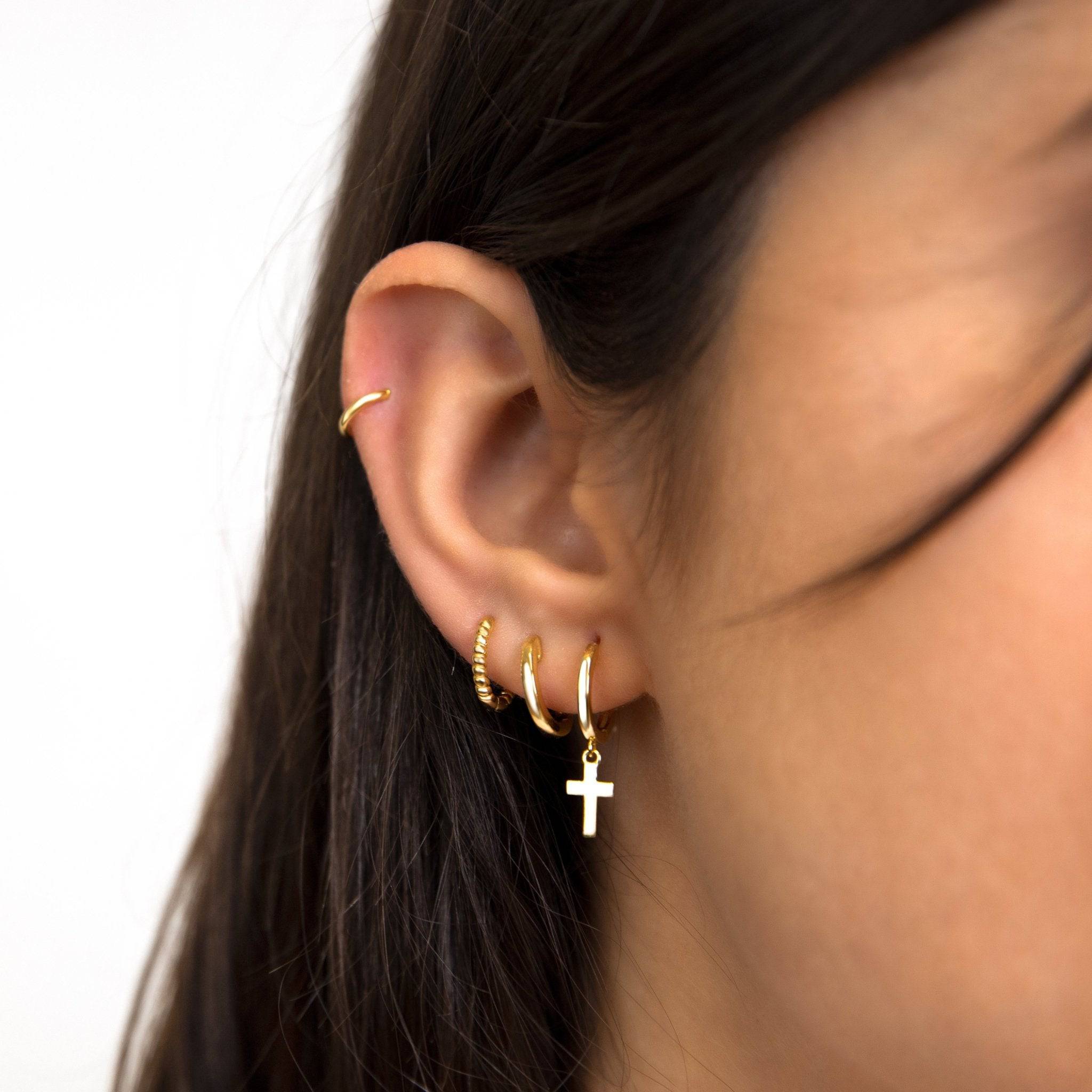 Aurelia - Elegant Cross Drop Earrings