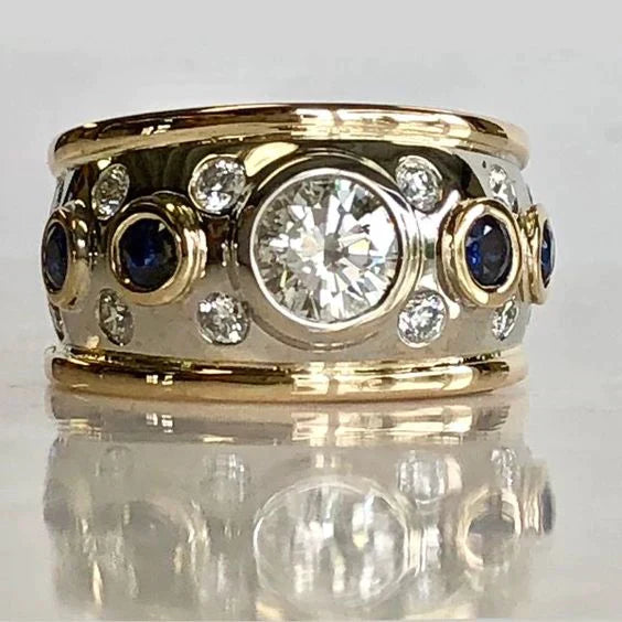Elina - Gold Zirconia Statement Ring for Women