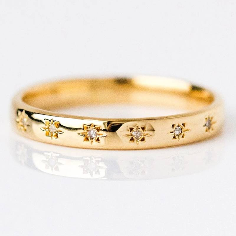 Amalfi - Classic Gold & Zirconia Ring