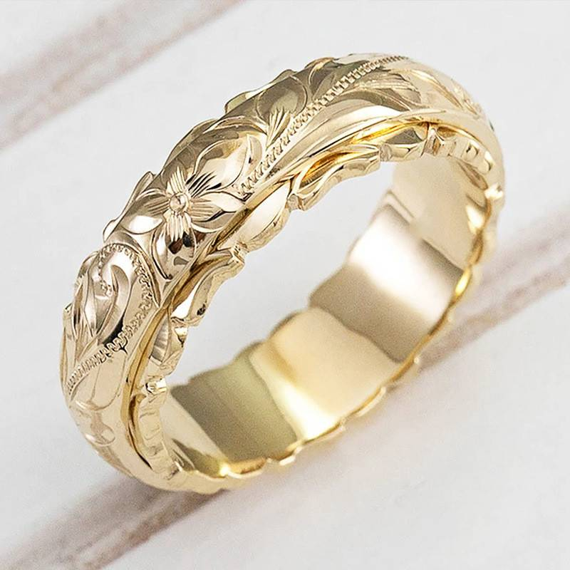 Floriana - Vintage Golden Floral Ring