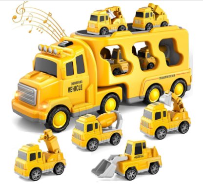 CityBuilder Set - Toy Truck Set with Light & Sound