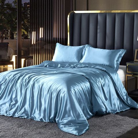 Silk Satin Duvet Cover Set - Luxe 4-Piece Bedding