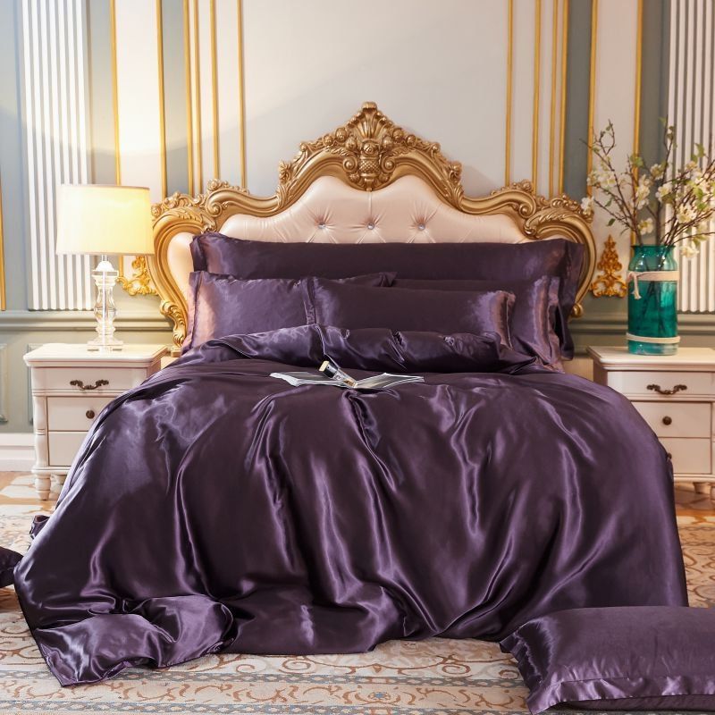 Silk Satin Duvet Cover Set - Luxe 4-Piece Bedding
