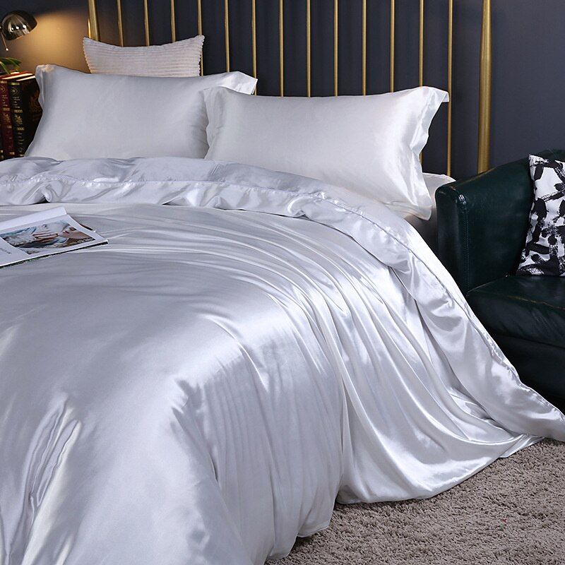 Silk Satin Duvet Cover Set - Luxe 4-Piece Bedding