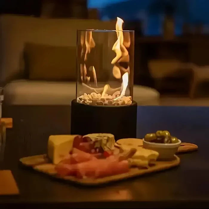 GlowLuxe - Portable Tabletop Fire Lantern