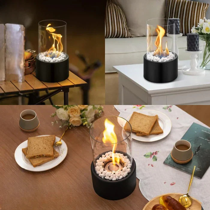 GlowLuxe - Portable Tabletop Fire Lantern