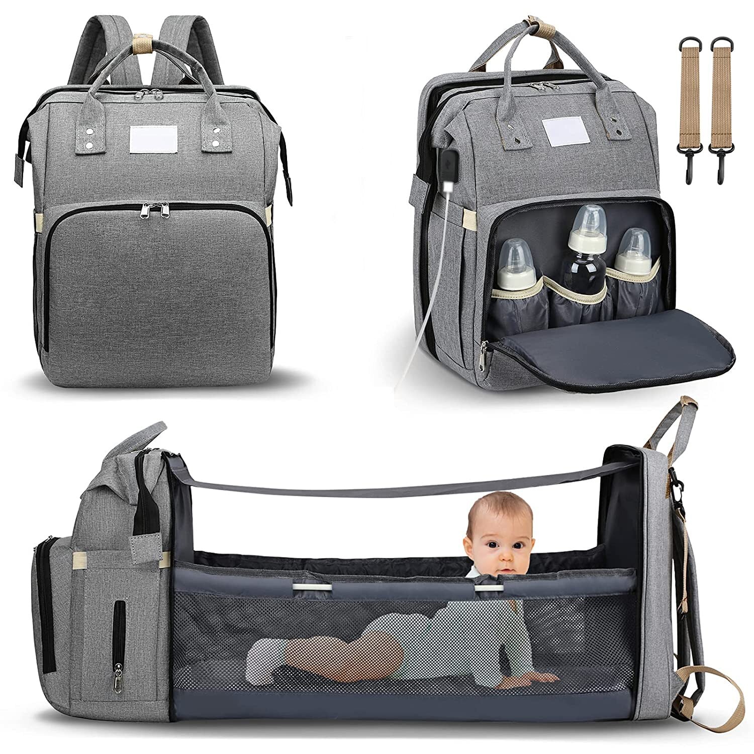 Smart Mama Diaper Bag - All-in-One Changing Backpack