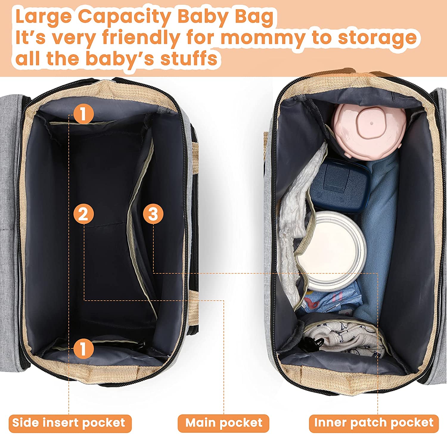 Smart Mama Diaper Bag - All-in-One Changing Backpack