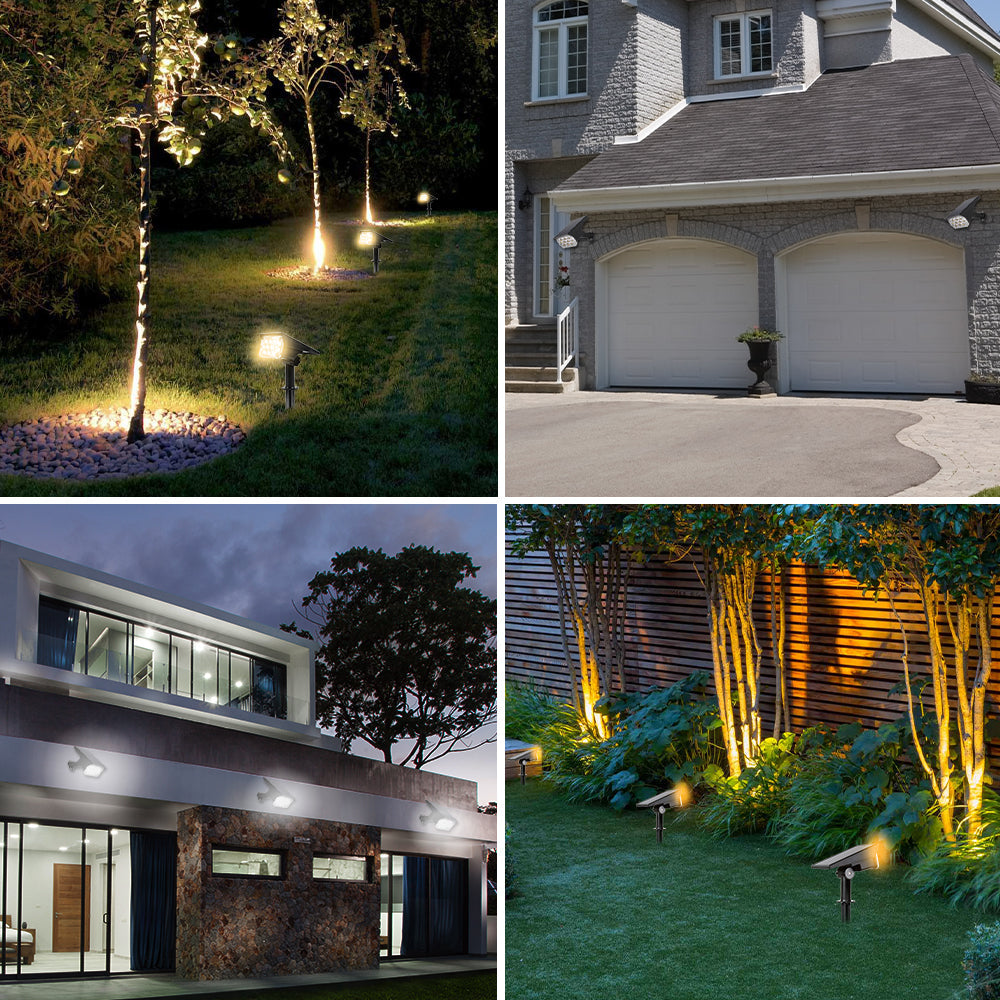 Solar Garden Spotlights - Wireless Outdoor Lights
