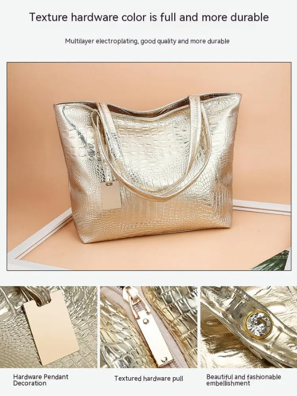 Isabella - Croc-Print Shoulder Bag
