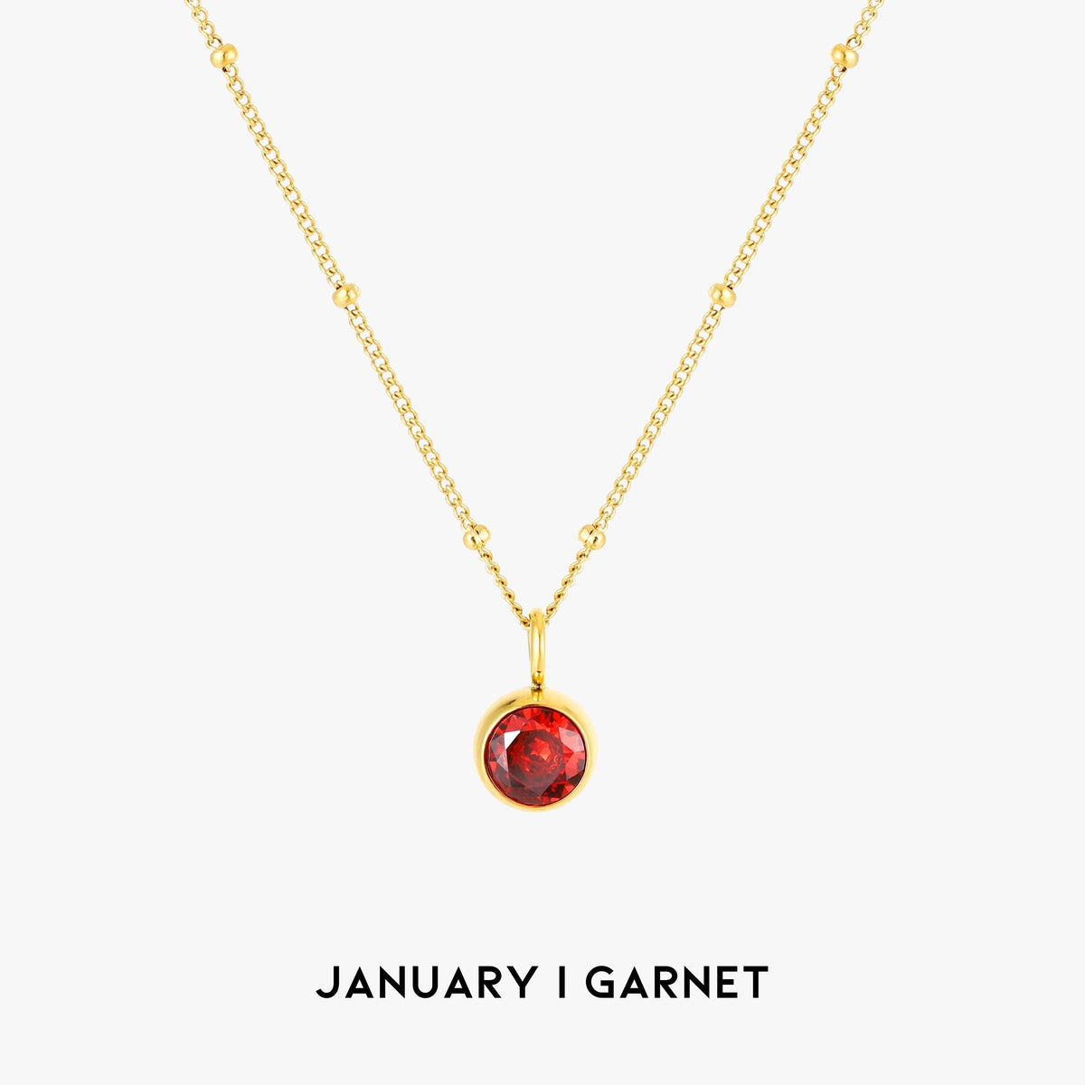 Aurora Birthstone Necklace - Personalised Waterproof Gemstone Pendant