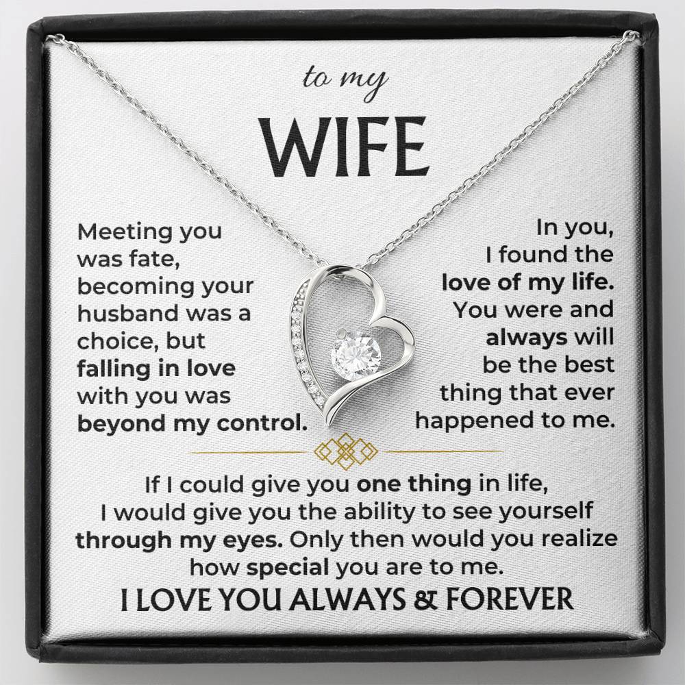 Diamond Love Necklace - Gift for Her