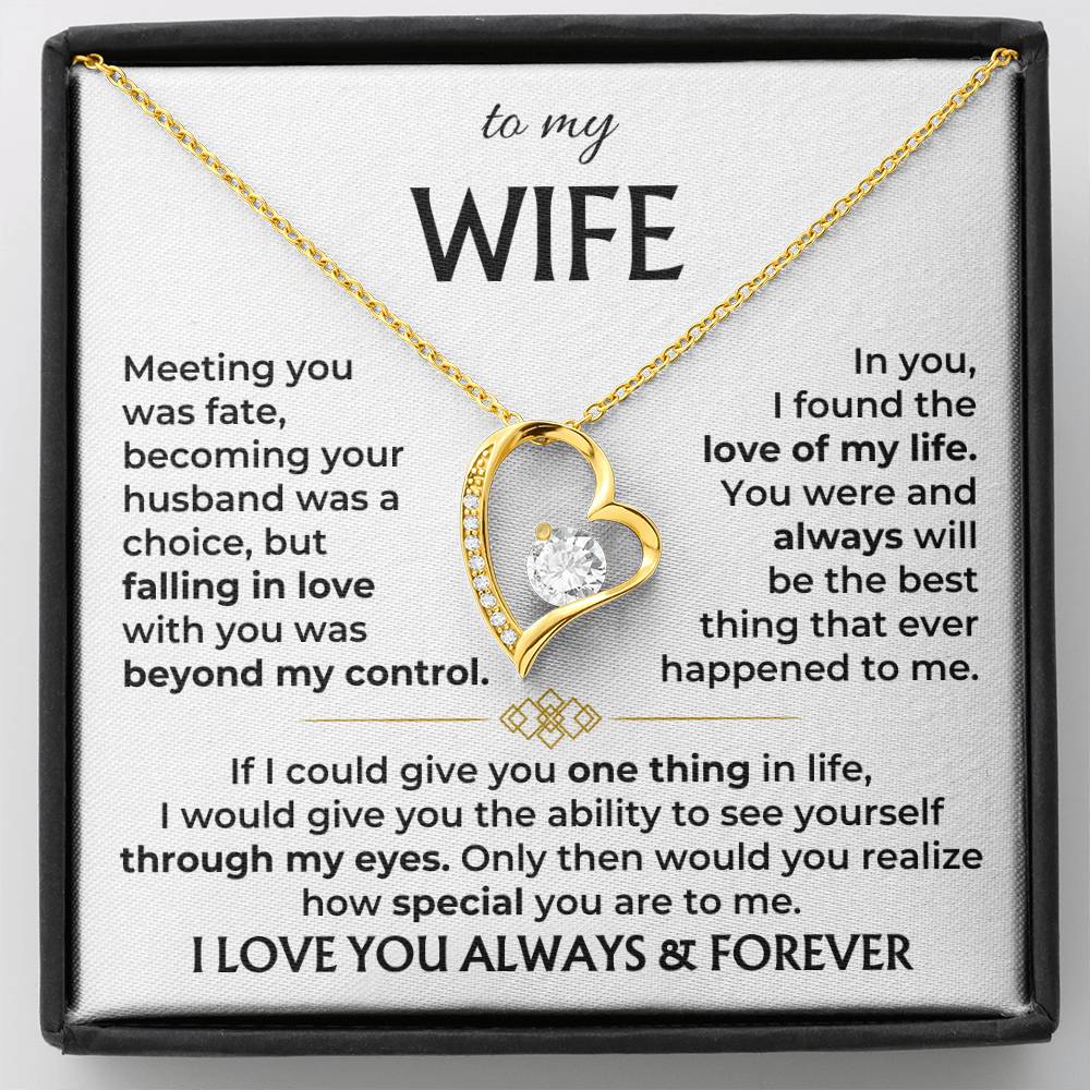 Diamond Love Necklace - Gift for Her