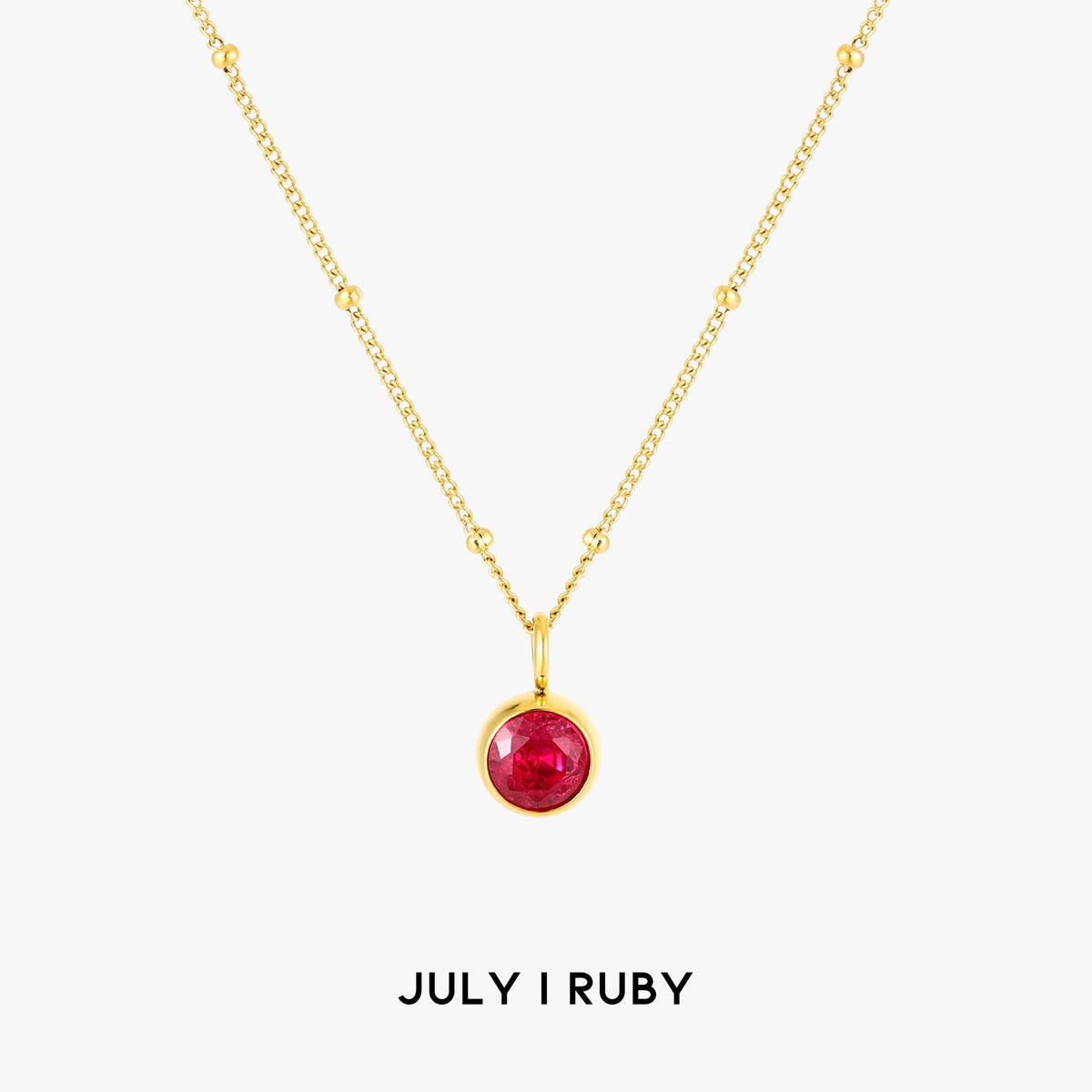 Aurora Birthstone Necklace - Personalised Waterproof Gemstone Pendant