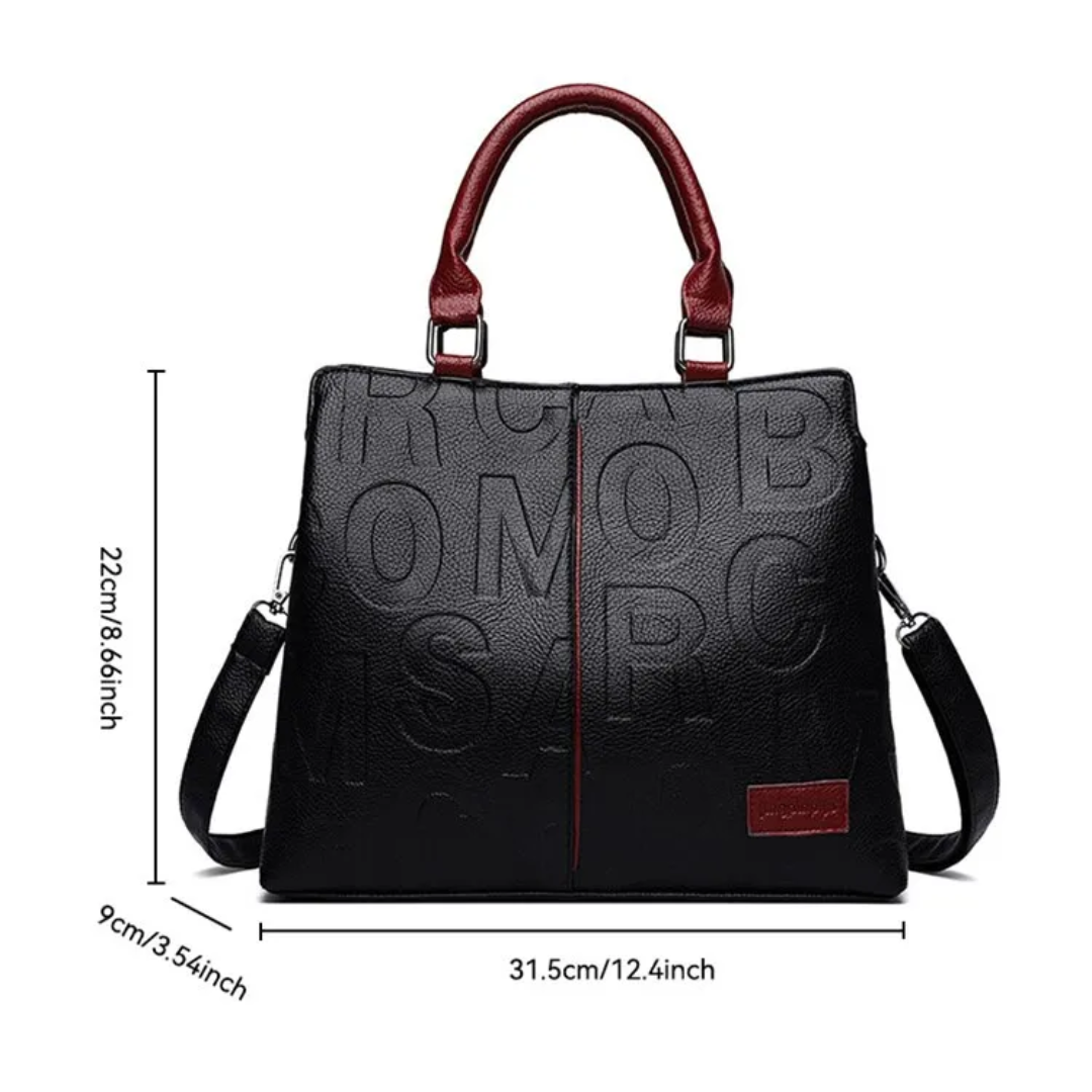 Kaye Tote - Spacious Leather Handbag with Crossbody Strap