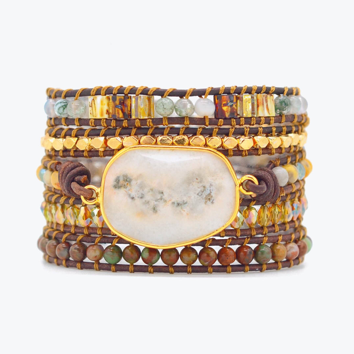 Lunara - Agate Moonlight Wrap Bracelet for Women