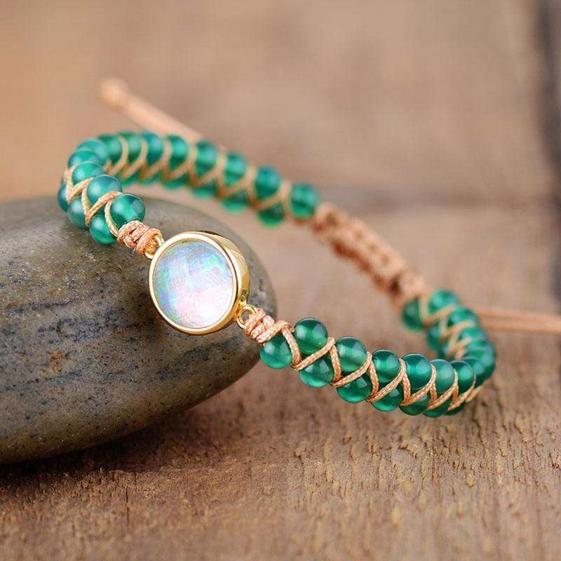 Aurielle - Amethyst & Opal Yoga Bracelet for Women