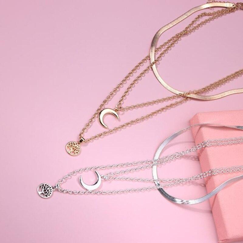 Selestina - Tree of Life & Moon Necklace for Women