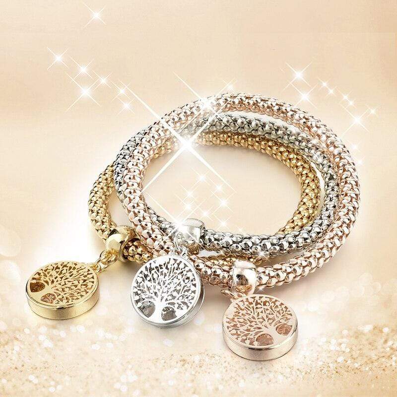 Liora - Tree of Life Bracelet Set (3-Piece) for Women