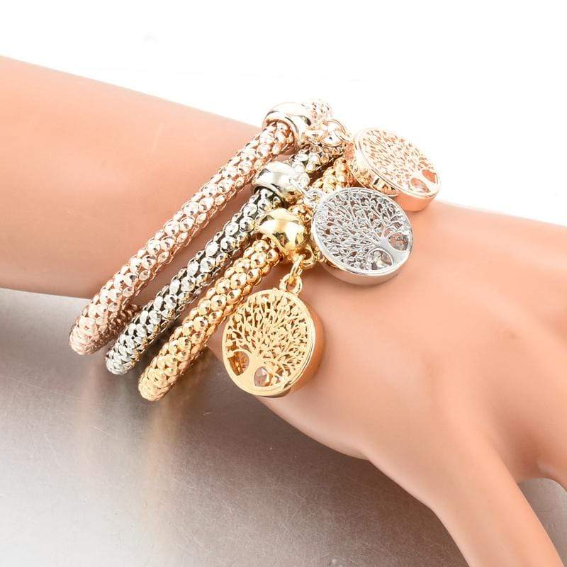 Liora - Tree of Life Bracelet Set (3-Piece) for Women