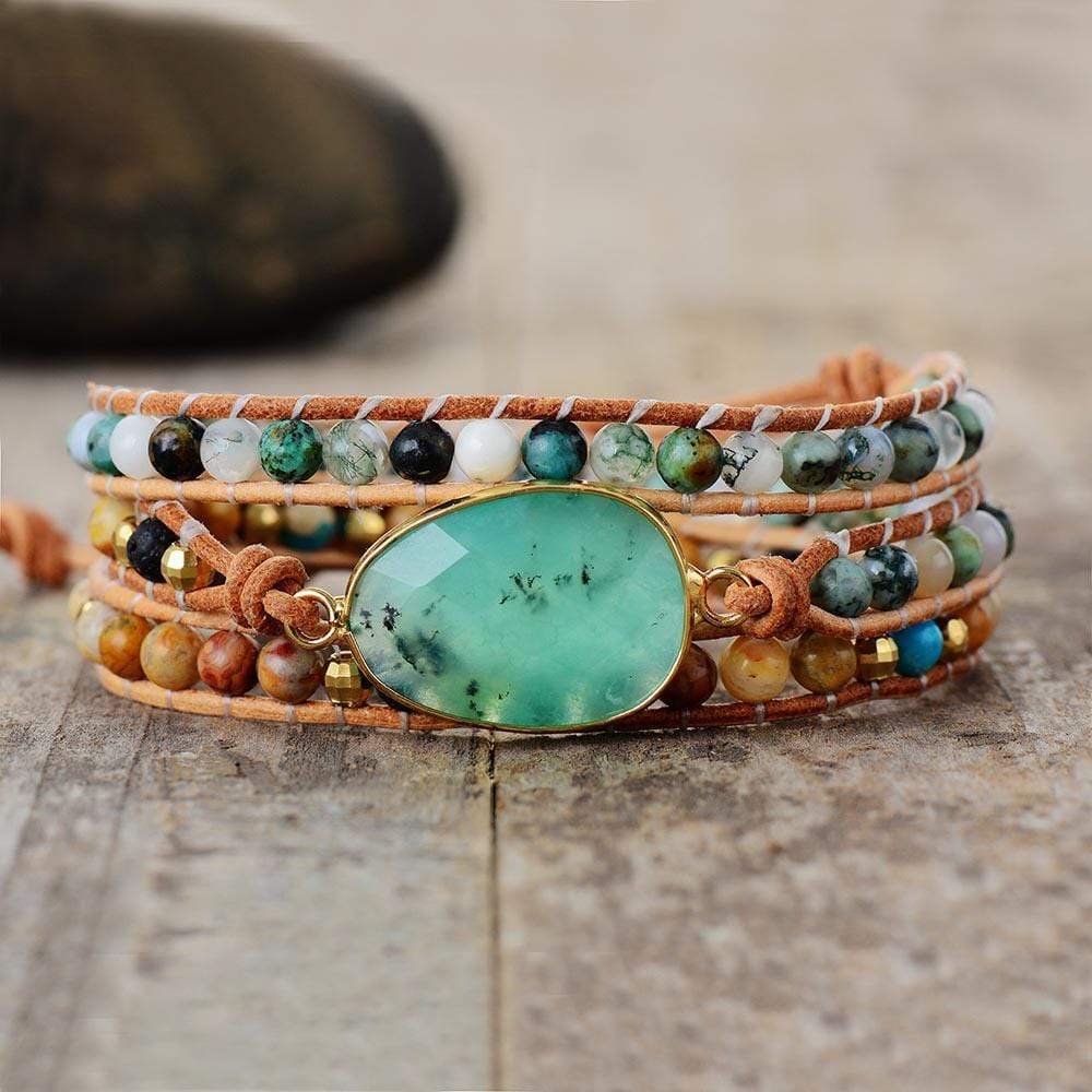 Elina - JadeGlow Calming Wrap Bracelet for Women