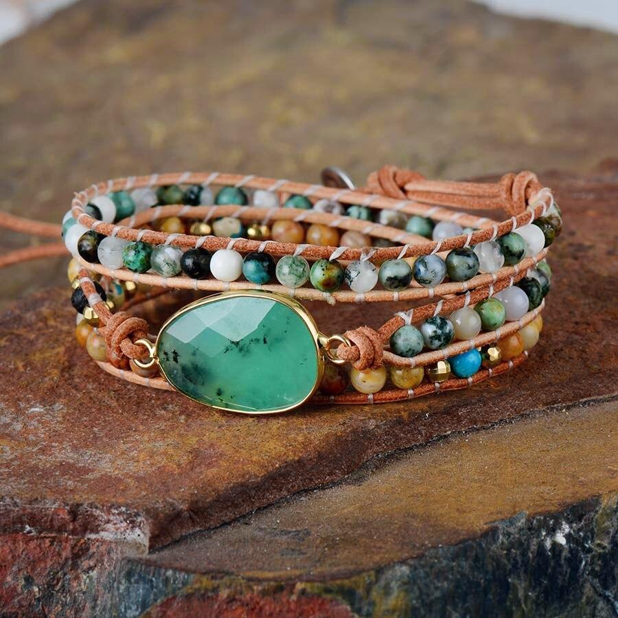 Elina - JadeGlow Calming Wrap Bracelet for Women