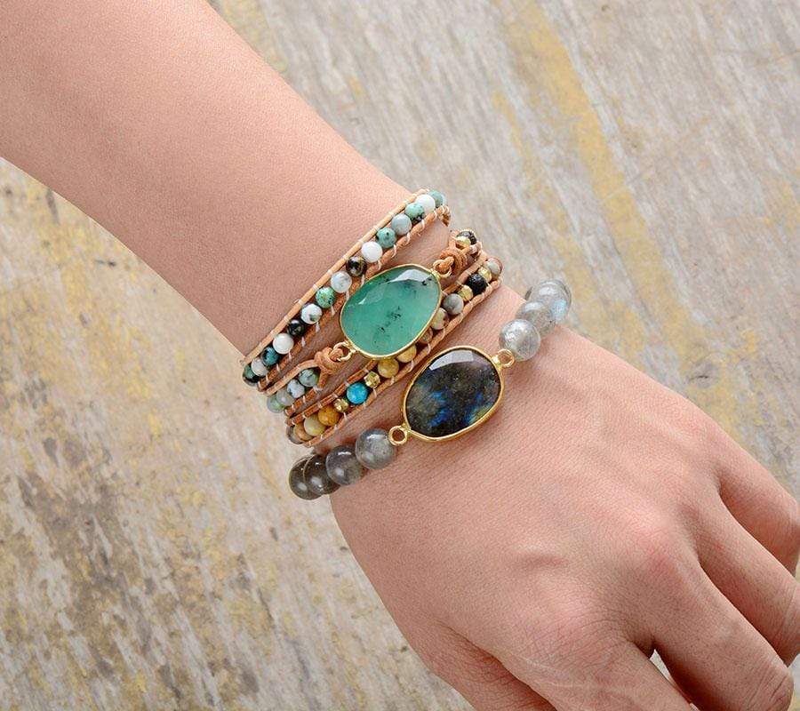 Elina - JadeGlow Calming Wrap Bracelet for Women