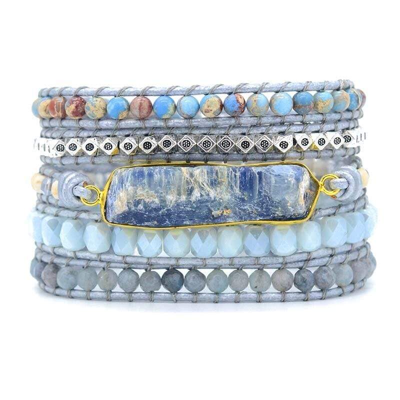 Aurina - Blue Topaz Wrap Bracelet