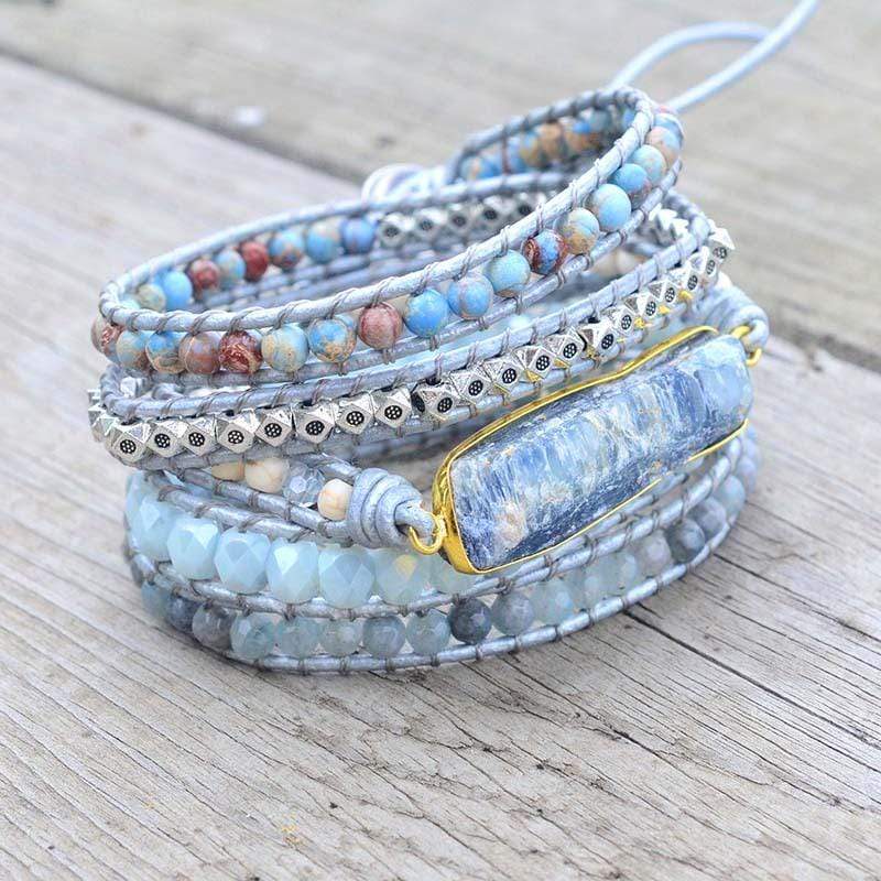 Aurina - Blue Topaz Wrap Bracelet