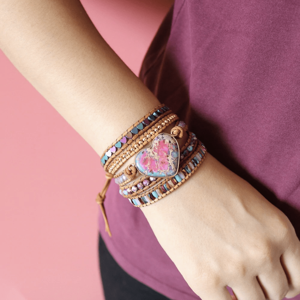 AmoraCharm - Jasper Wrap Bracelet