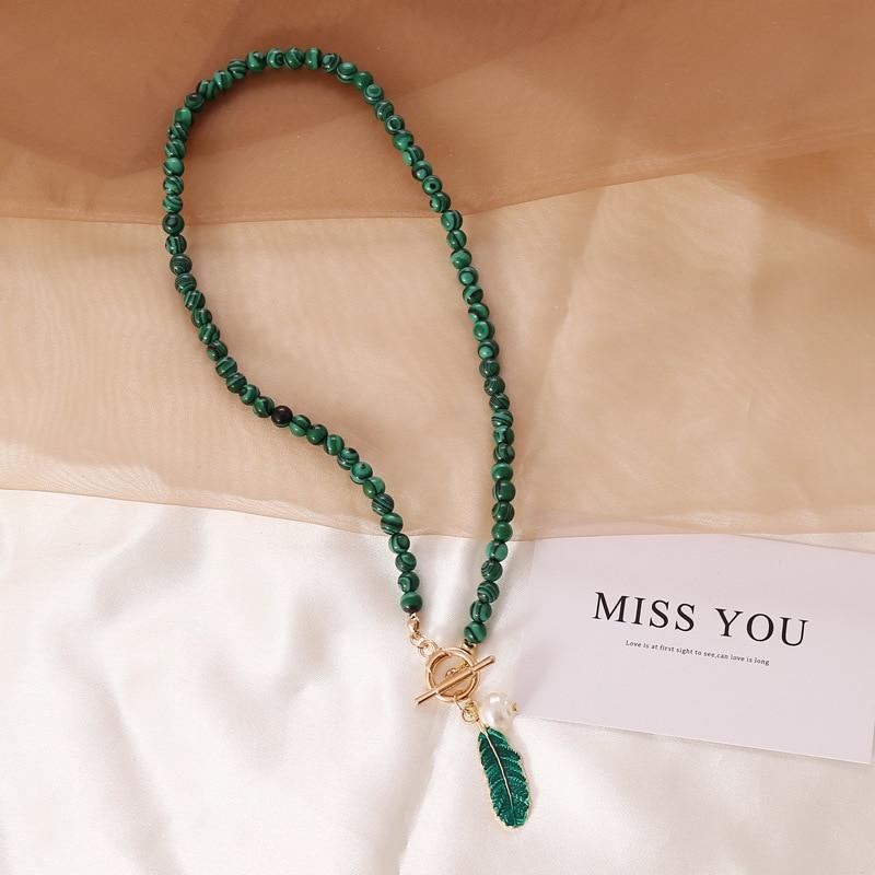 Thalina - Malachite Pendant Necklace