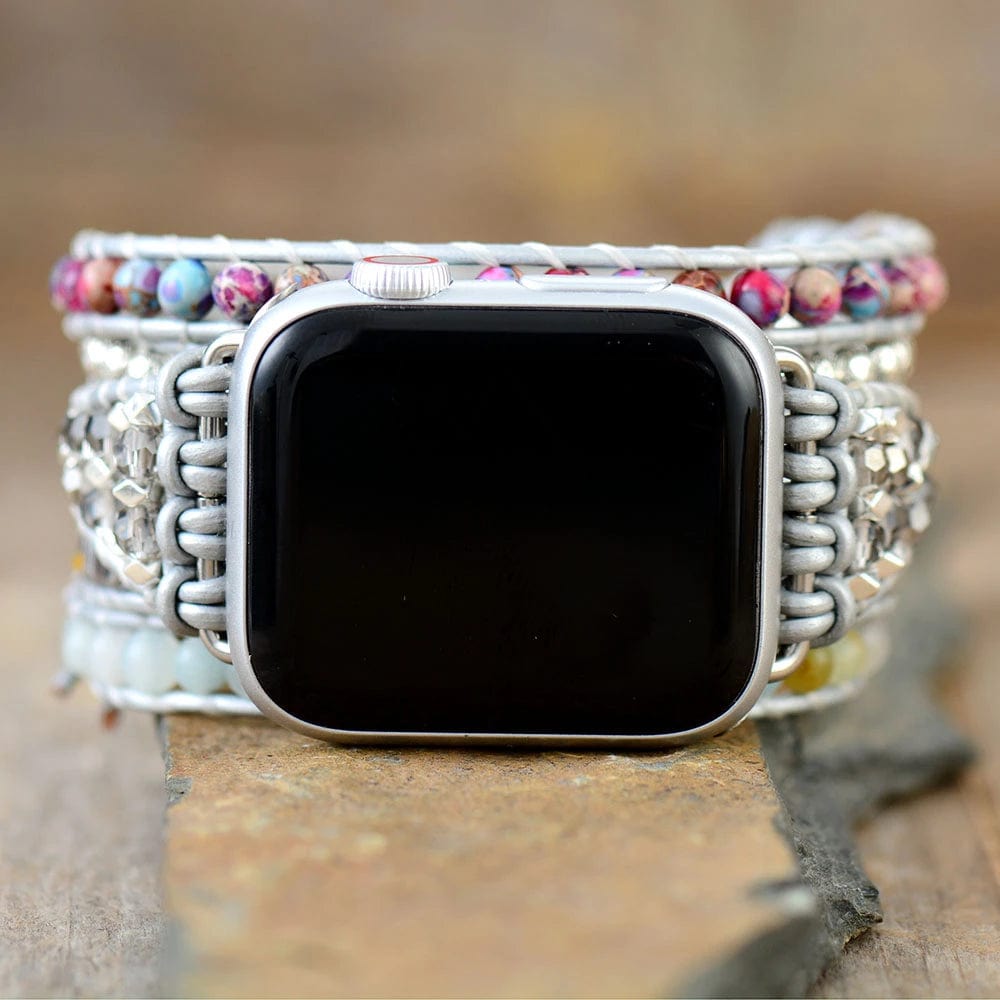 Jasper Wrap - Natural Stone Apple Watch Band